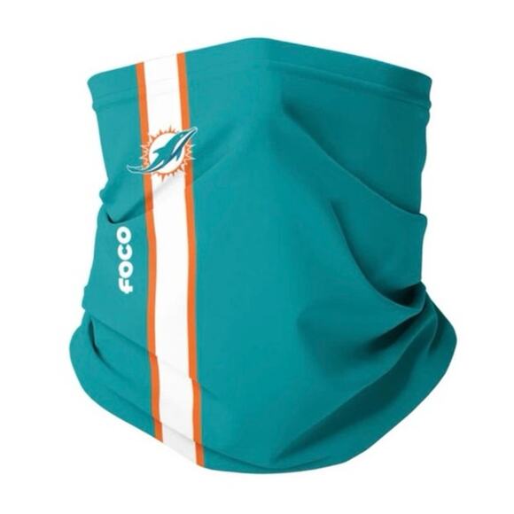 Miami Dolphins On-Field Sideline Logo Gaiter Scarf #49 - Picture 1 of 5